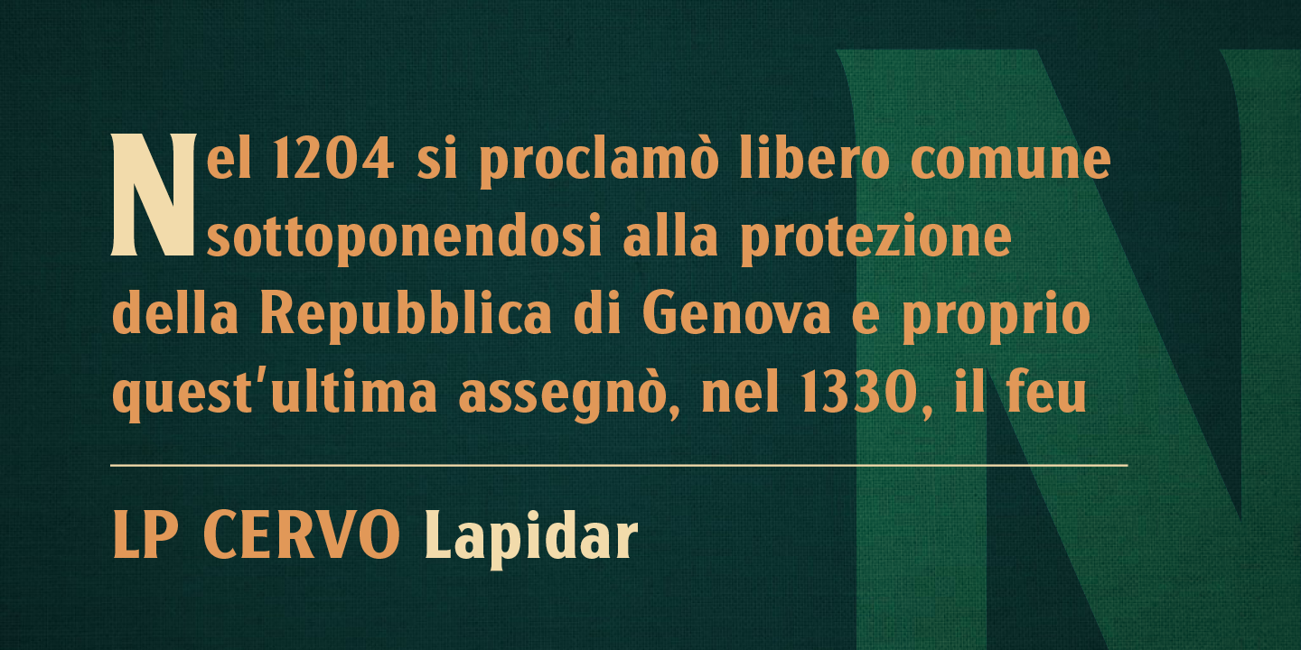 Пример шрифта LP Cervo Lap